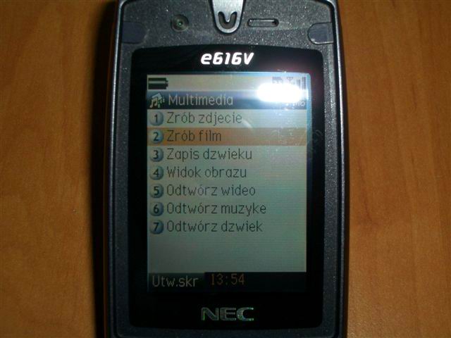 Nec e616v mobile phone